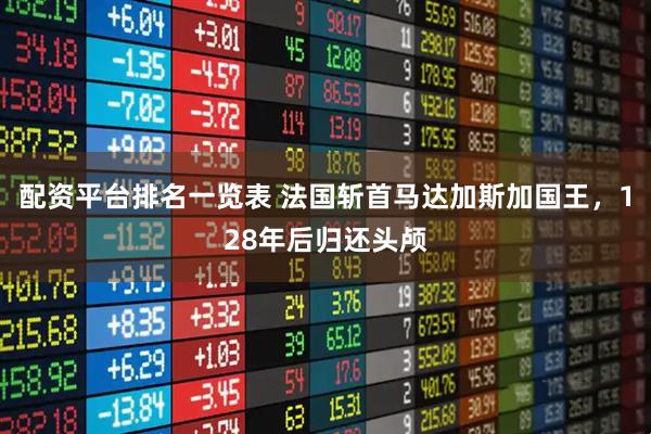 配资平台排名一览表 法国斩首马达加斯加国王，128年后归还头颅